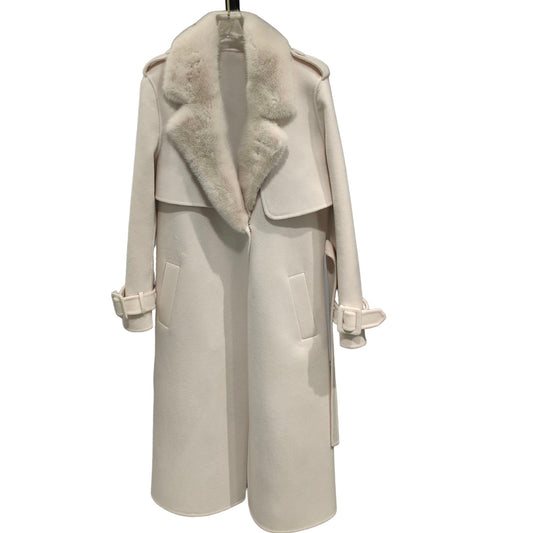 Mink trench coat