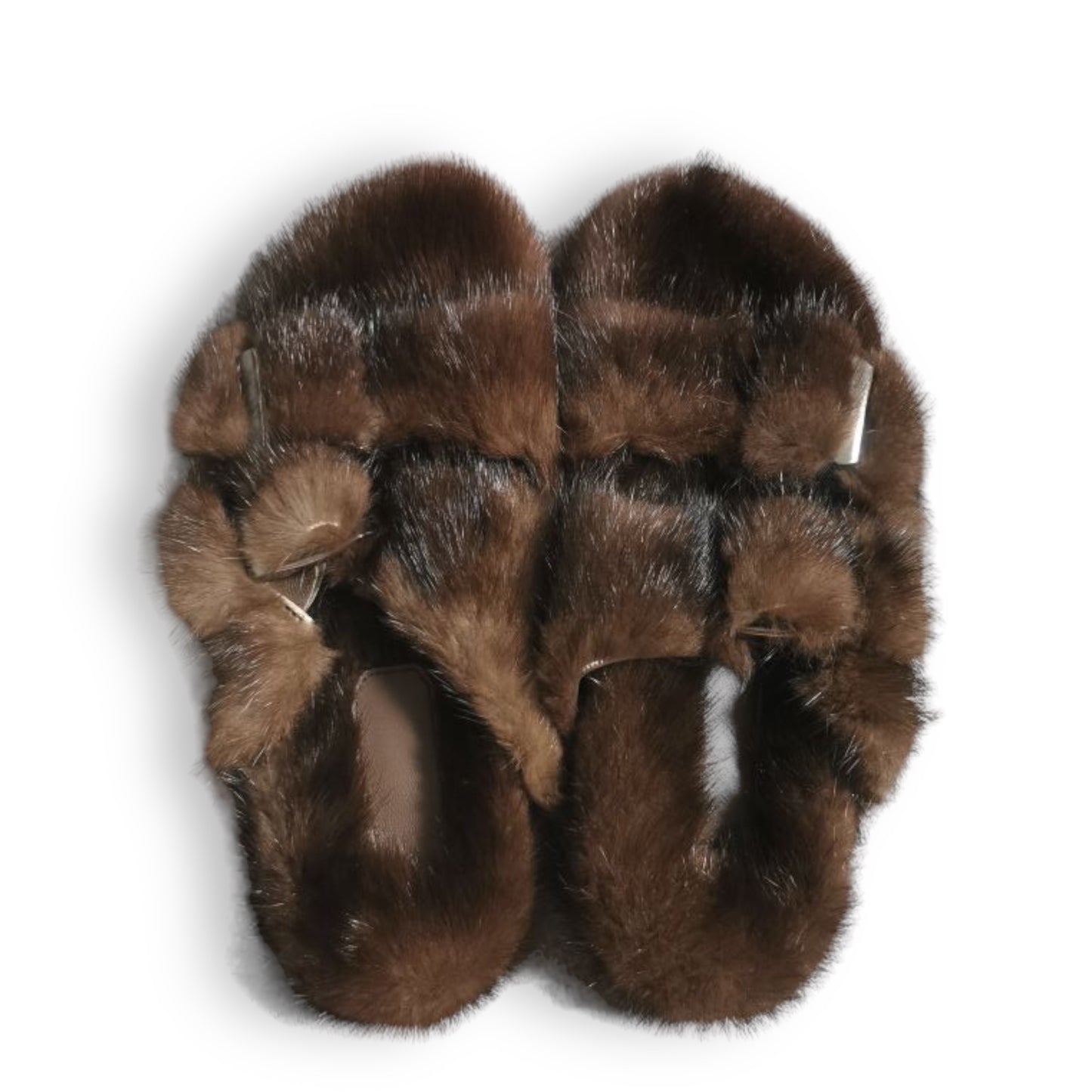 Mink slippers BROWN