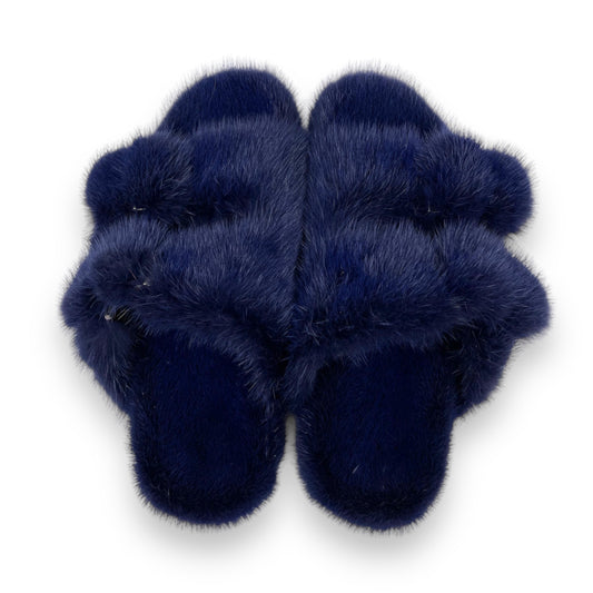 Mink Slippers NAVY