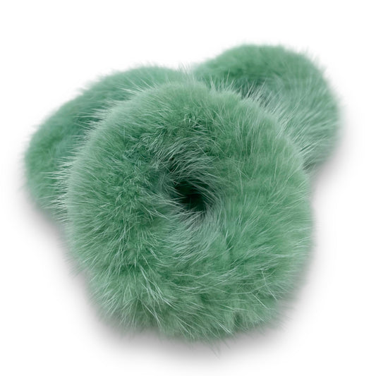 Mink scrunchie PISTACHIO