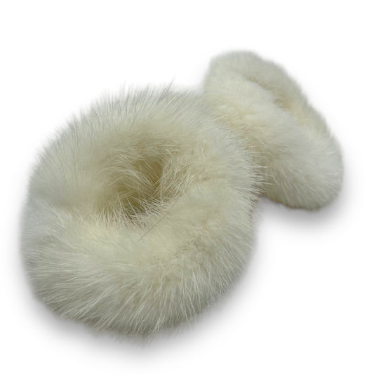 Mink scrunchie WHITE