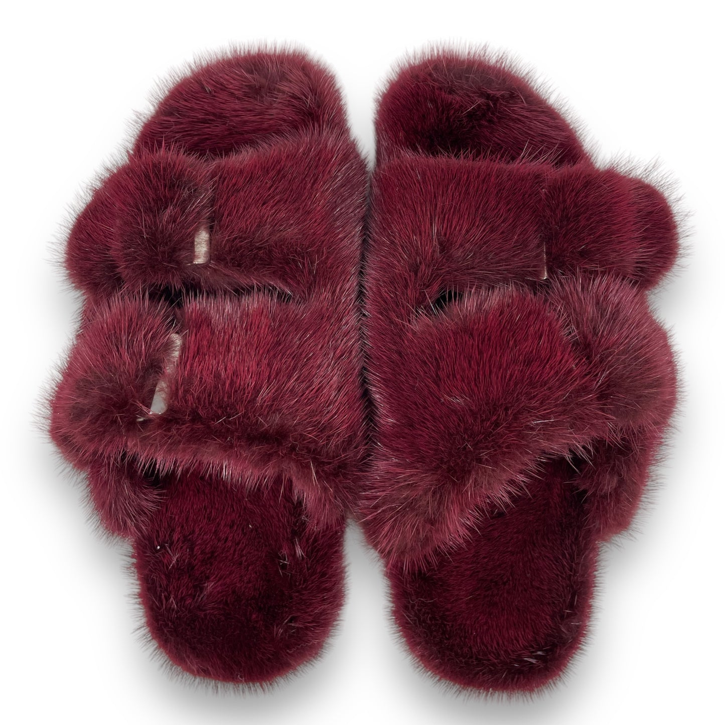 Mink slippers MAROON