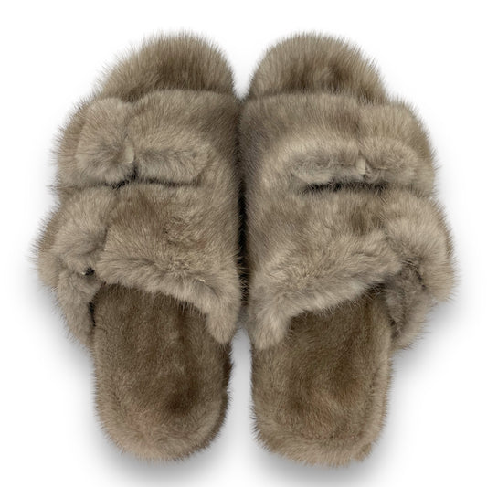 Mink slippers GREY