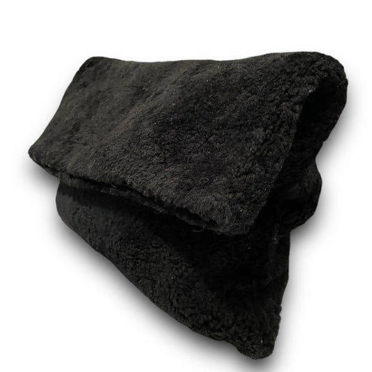 Shearling pillow clutch BLACK