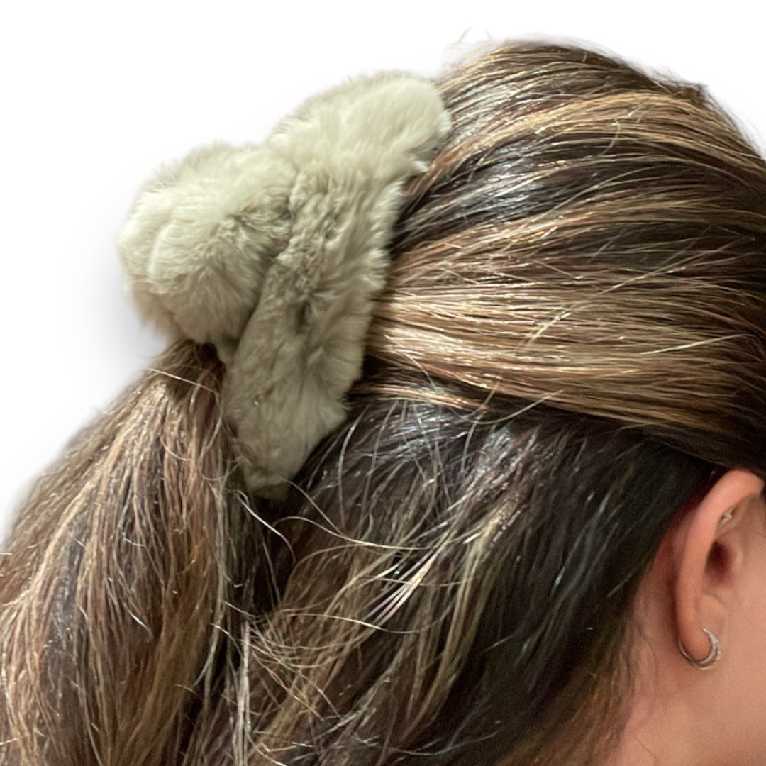 Rabbit hair clip