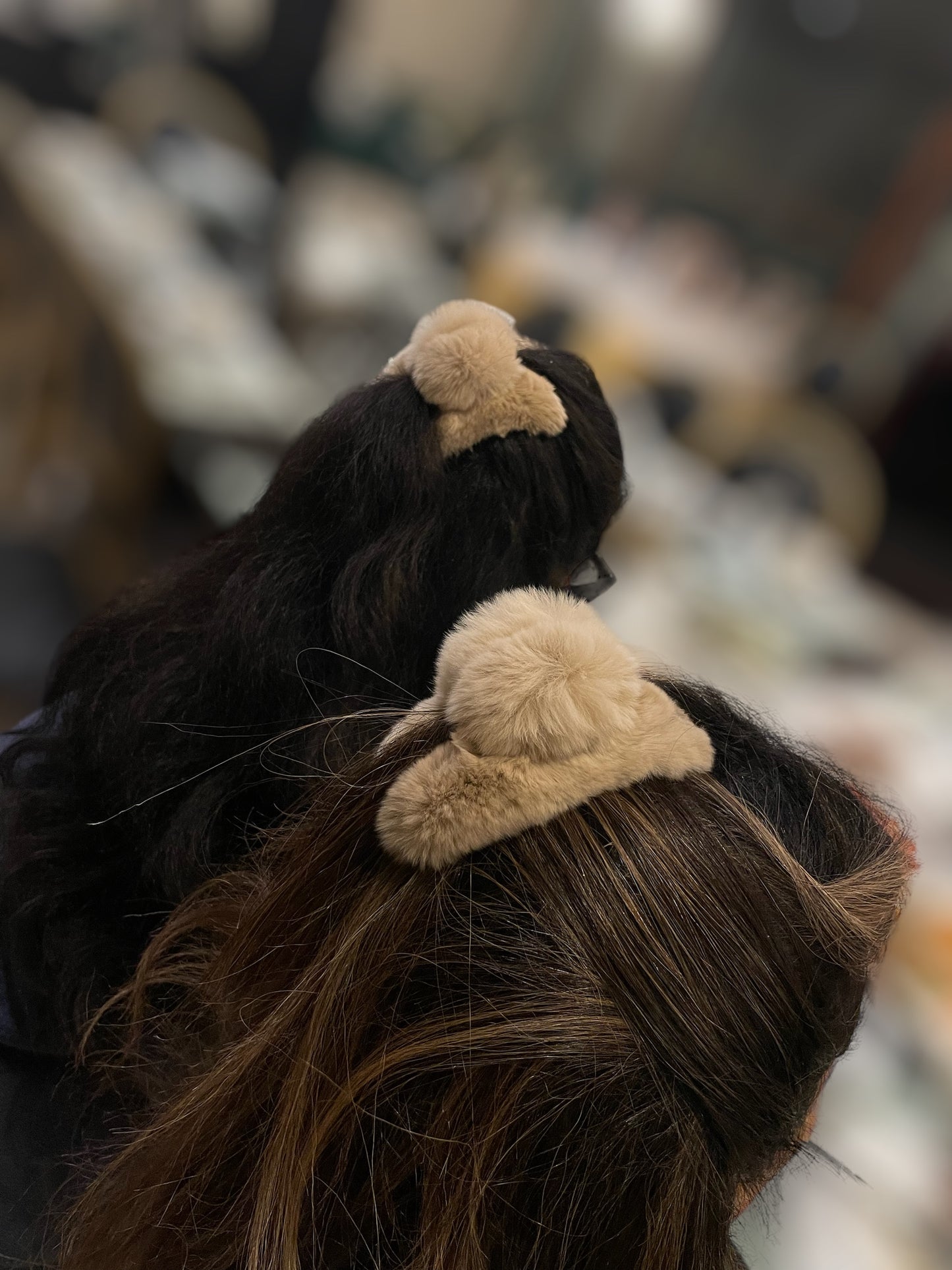 Rabbit hair clip