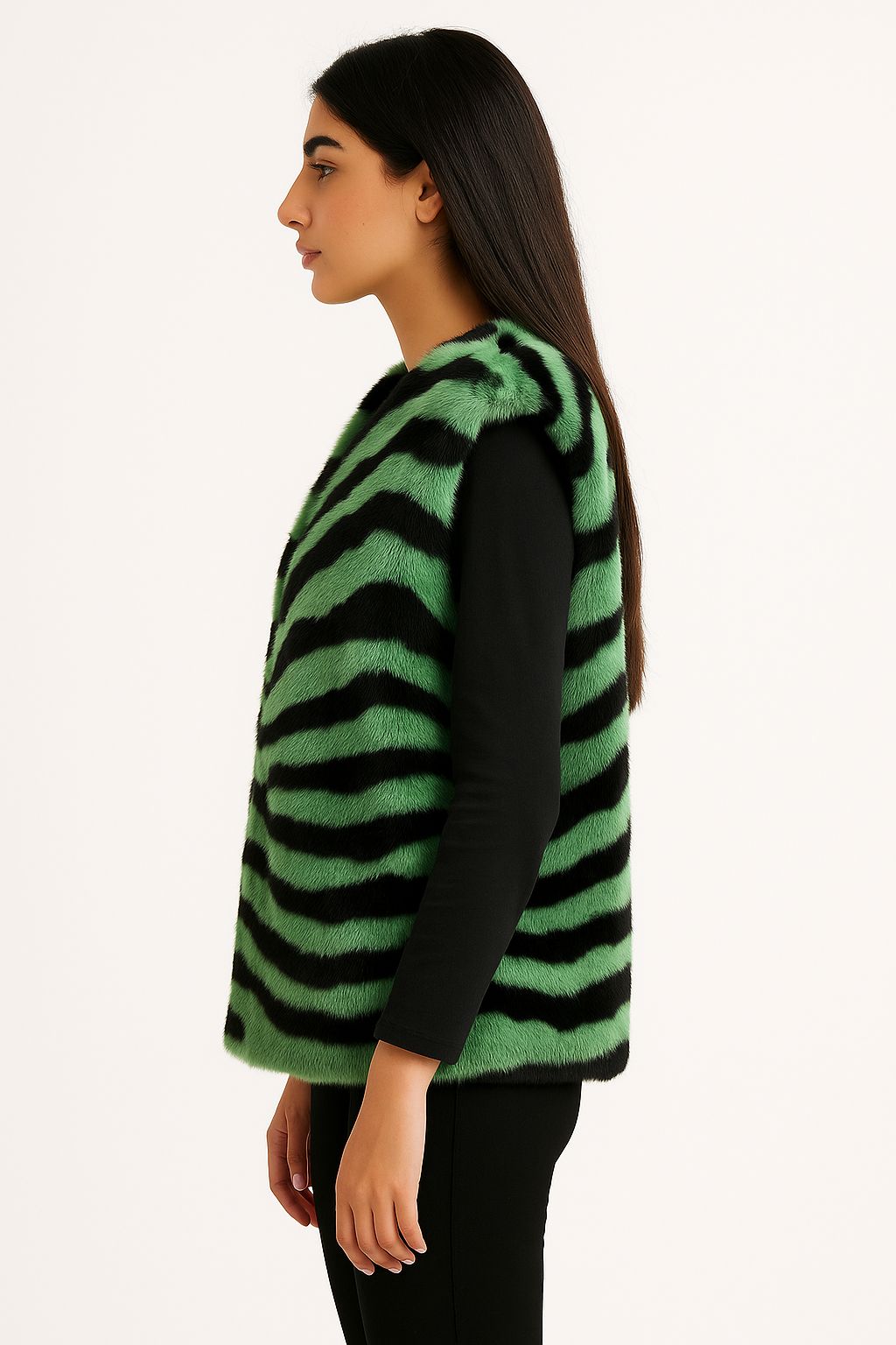 Lime electric rabbit vest
