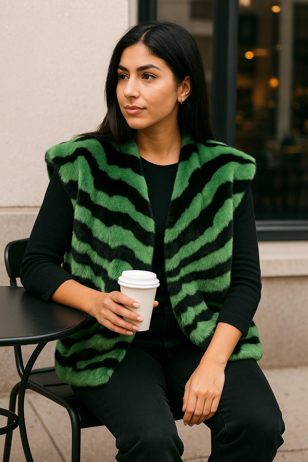 Lime electric rabbit vest