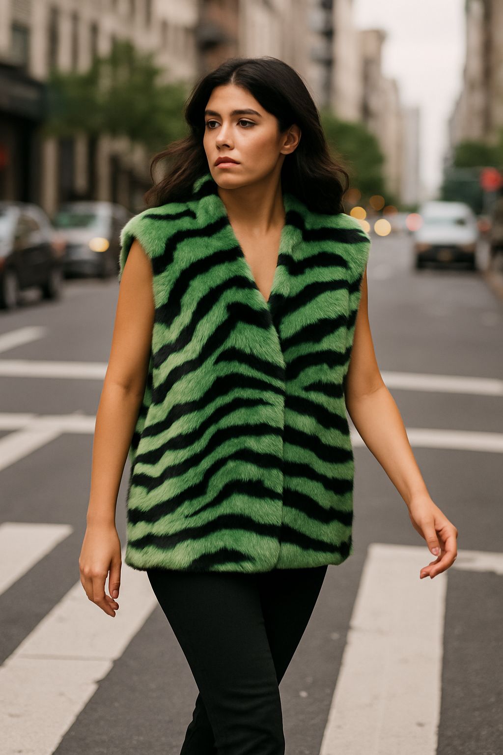 Lime electric rabbit vest