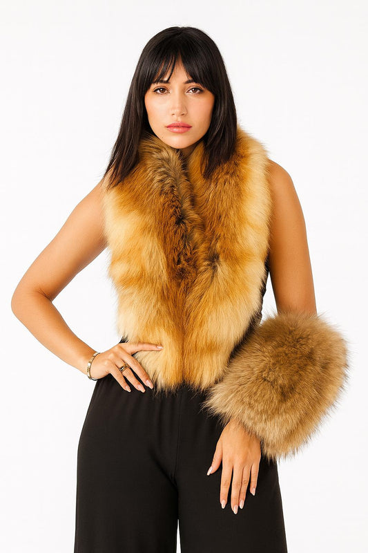 Orange fire fox scarf