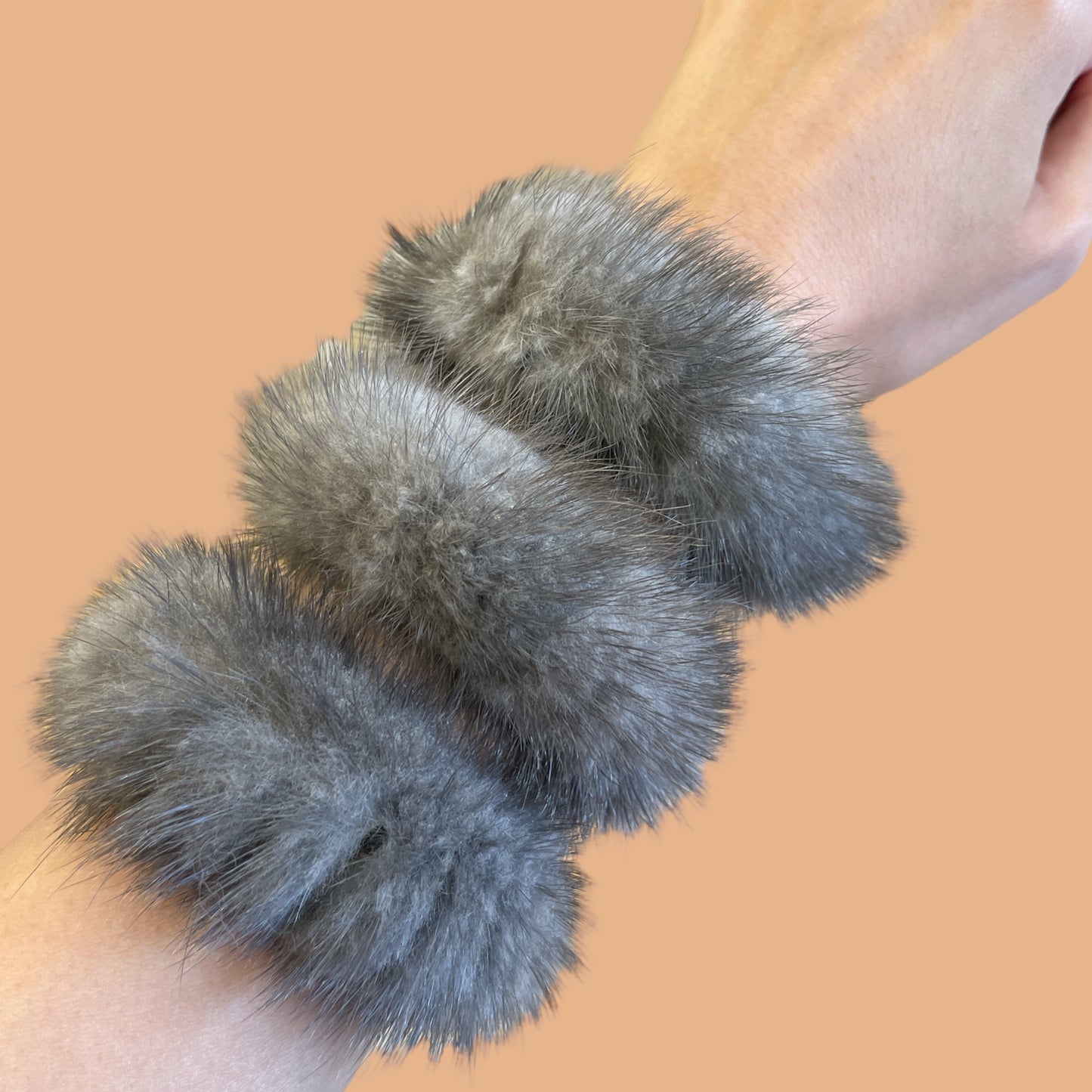 Mink scrunchie GREY