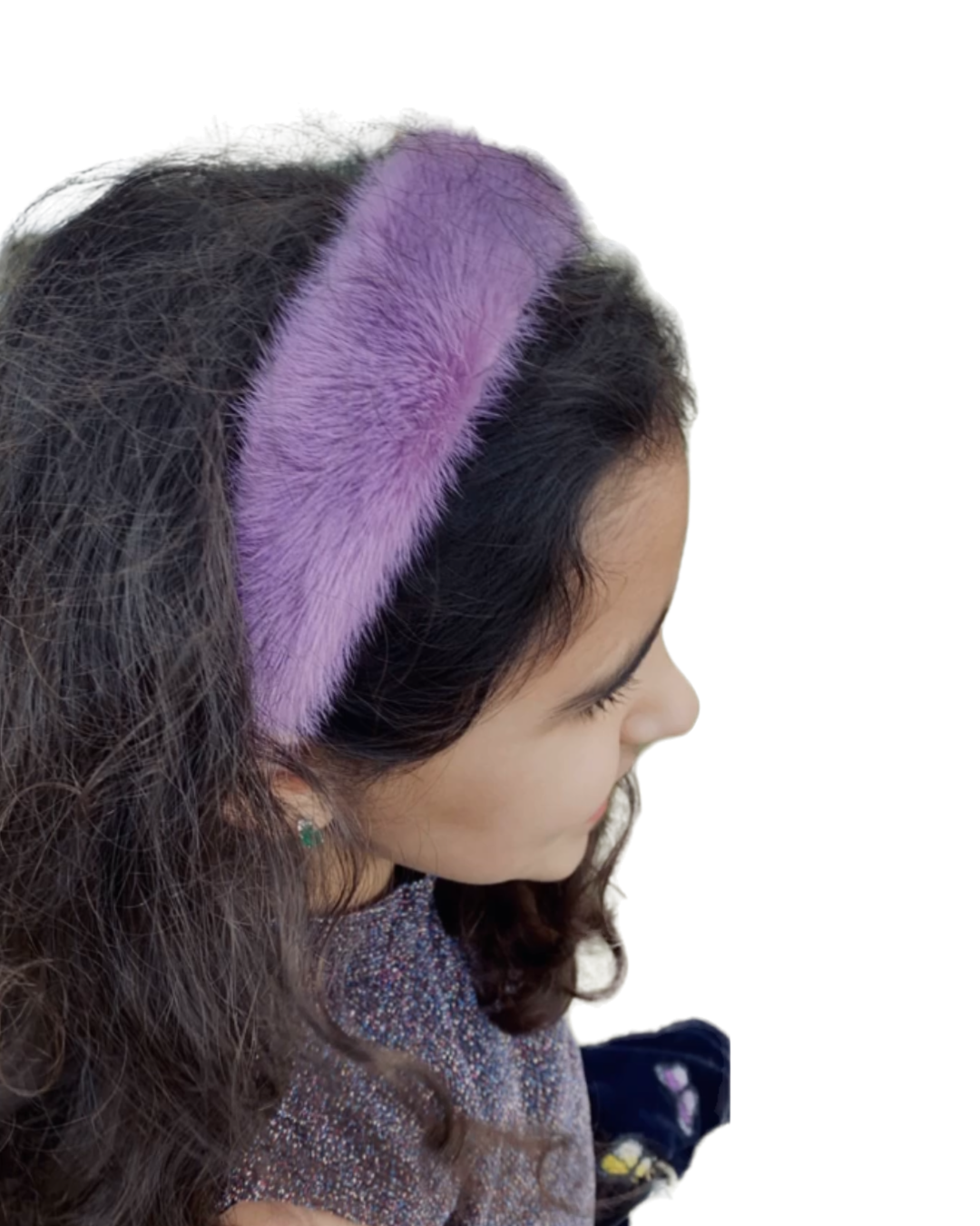 Mink hairband LILAC