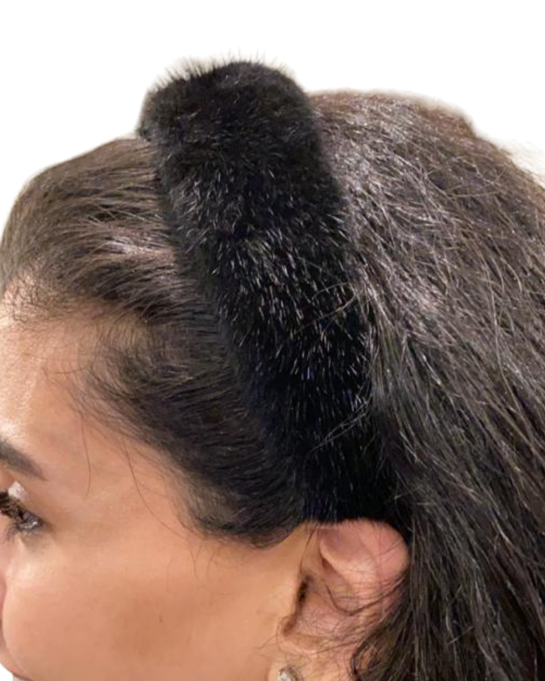 Mink hairband BLACK