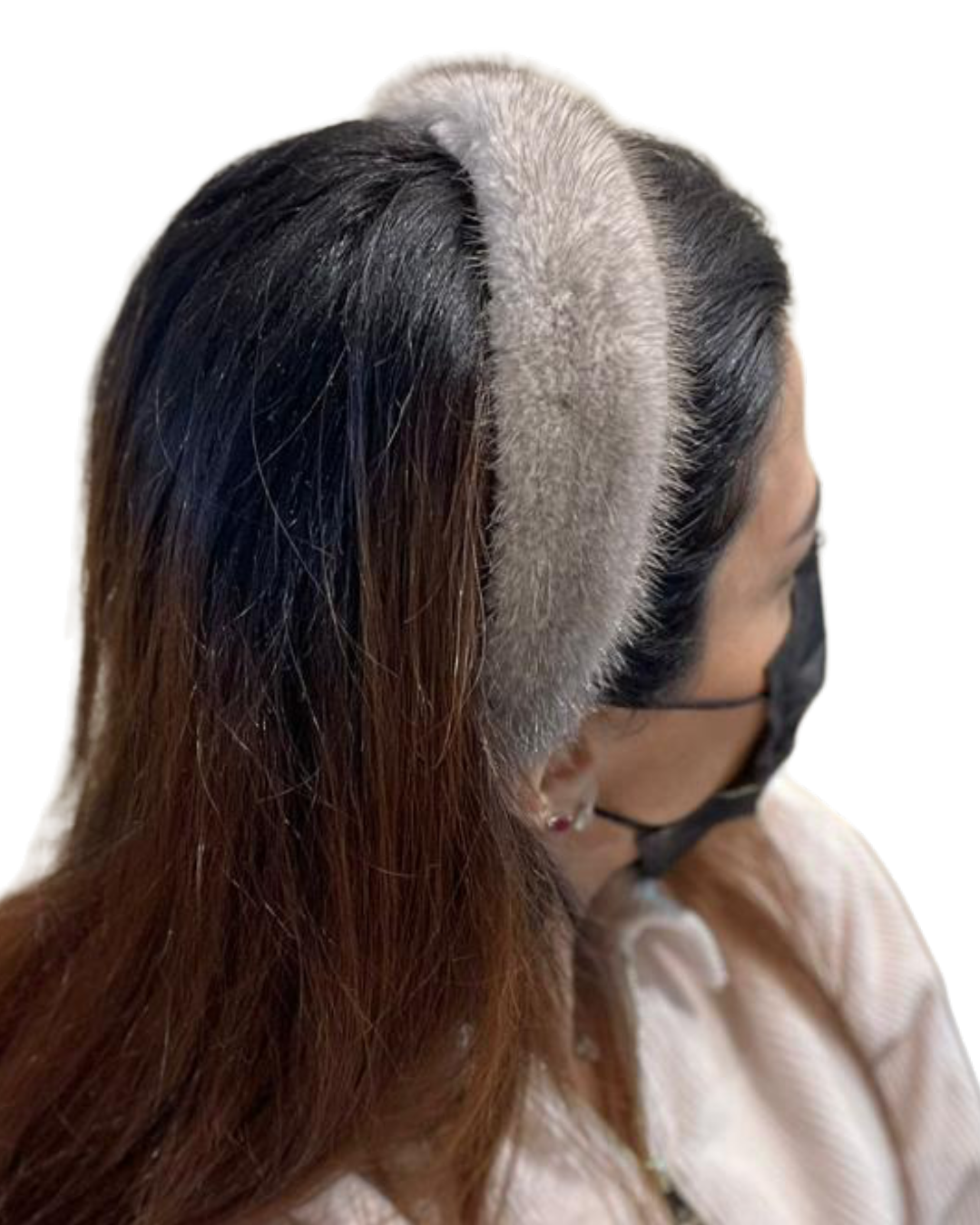 Mink hairband GREY