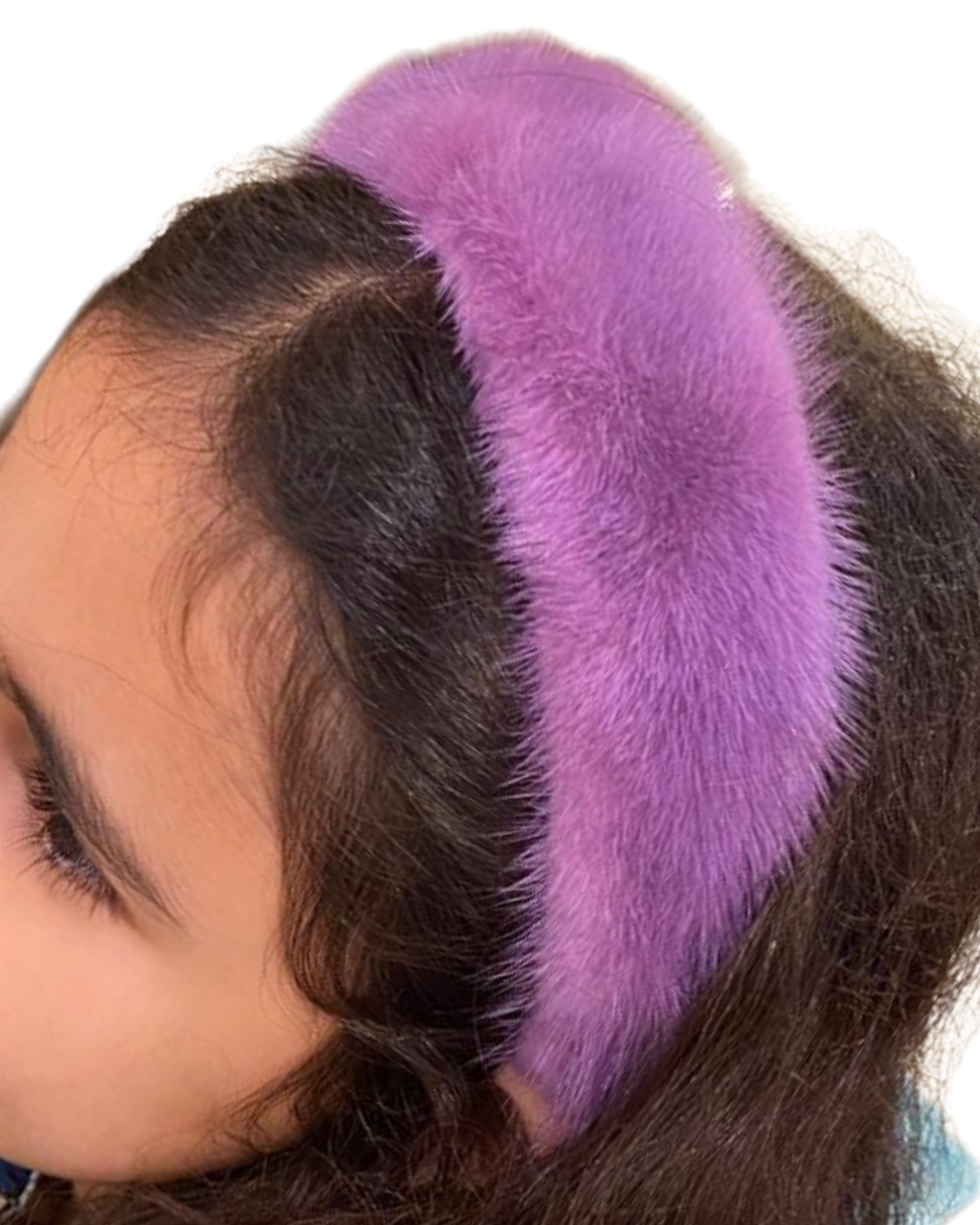 Mink hairband LILAC