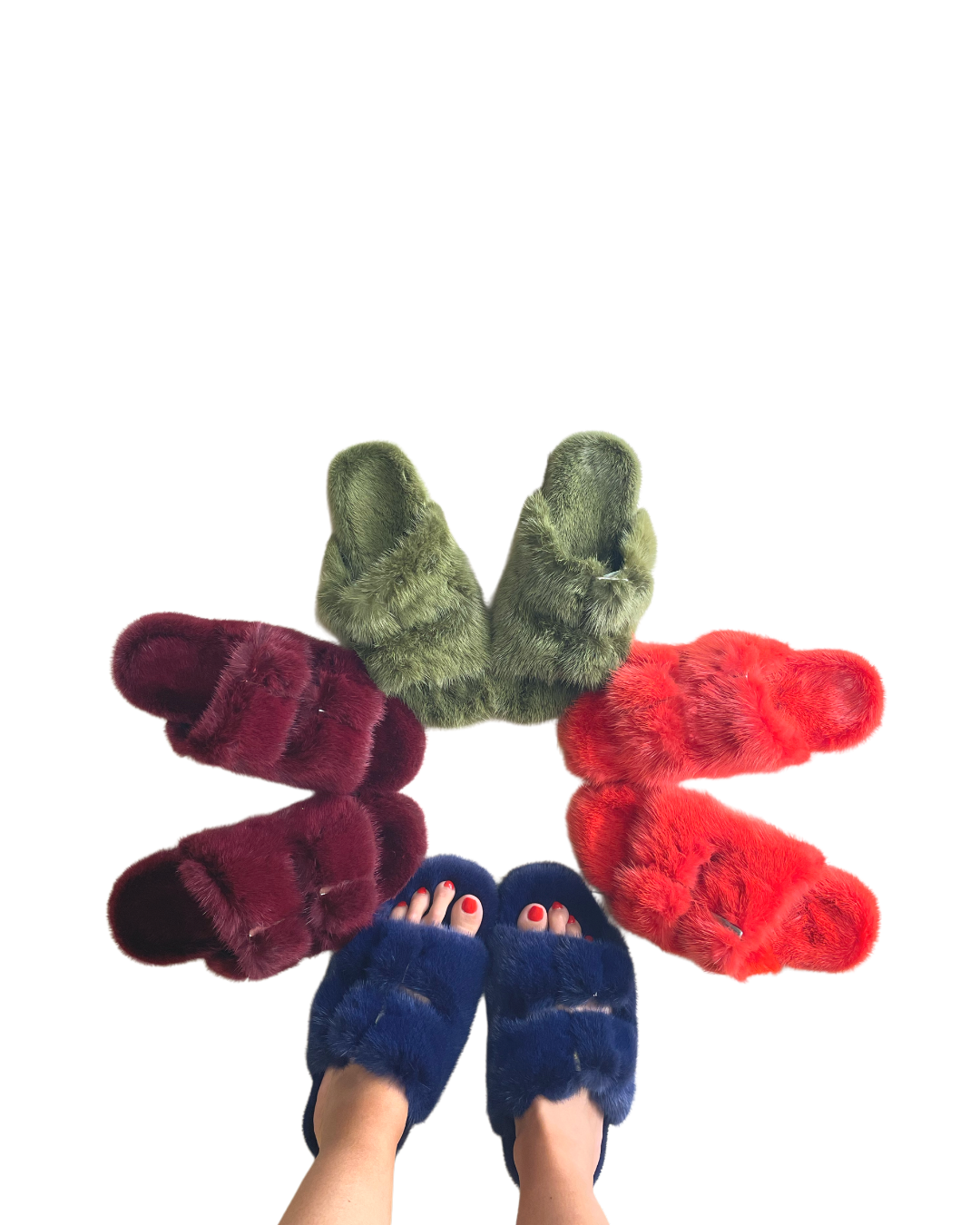 Mink Slippers NAVY