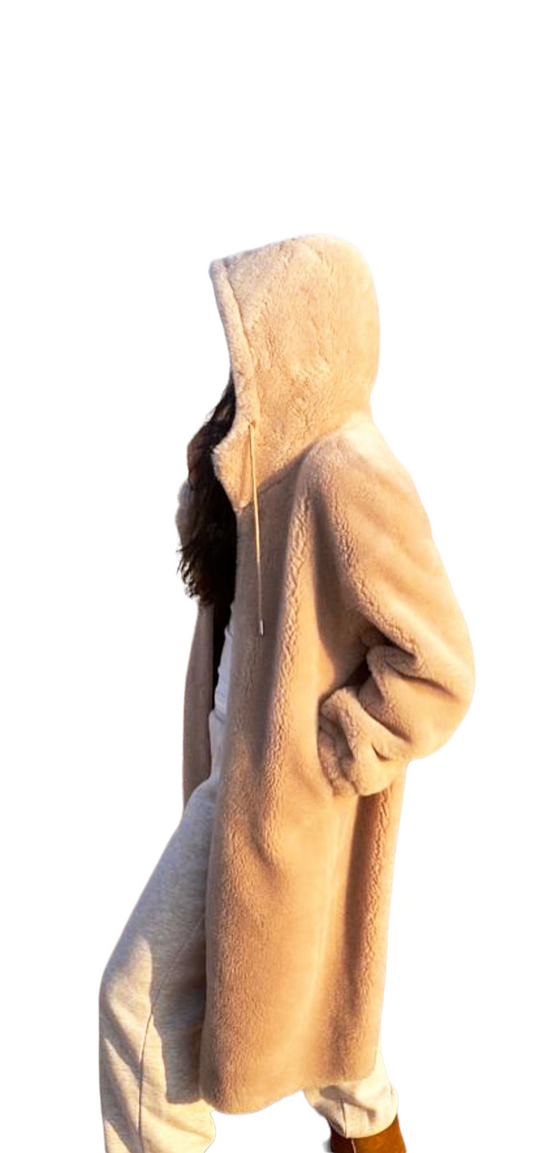 Shearling cream coat