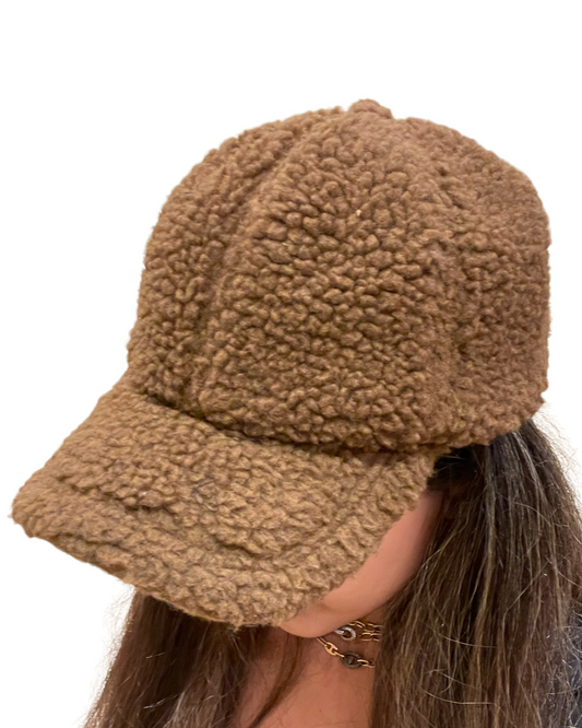 Shearling cap BROWN