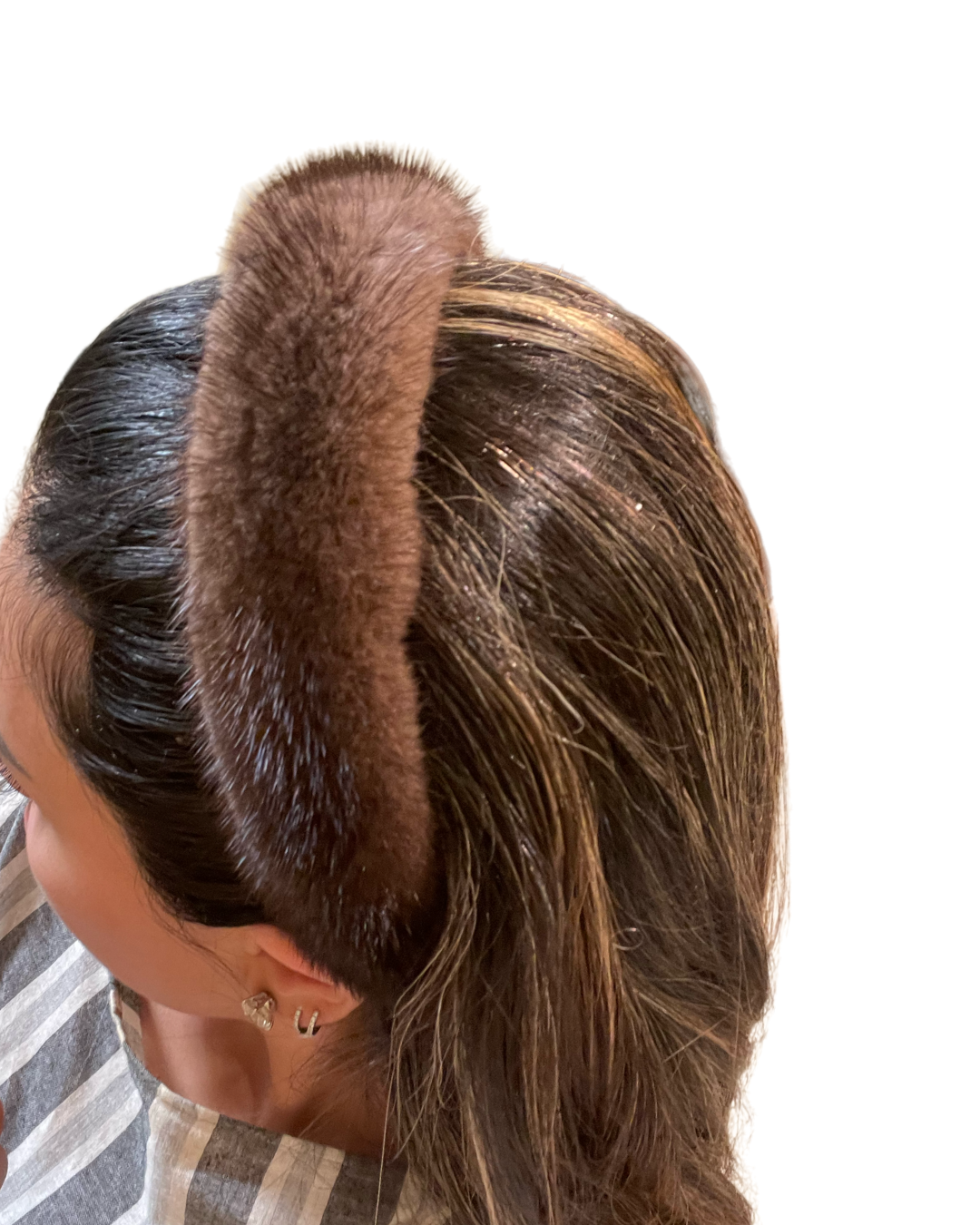 Mink hairband BROWN