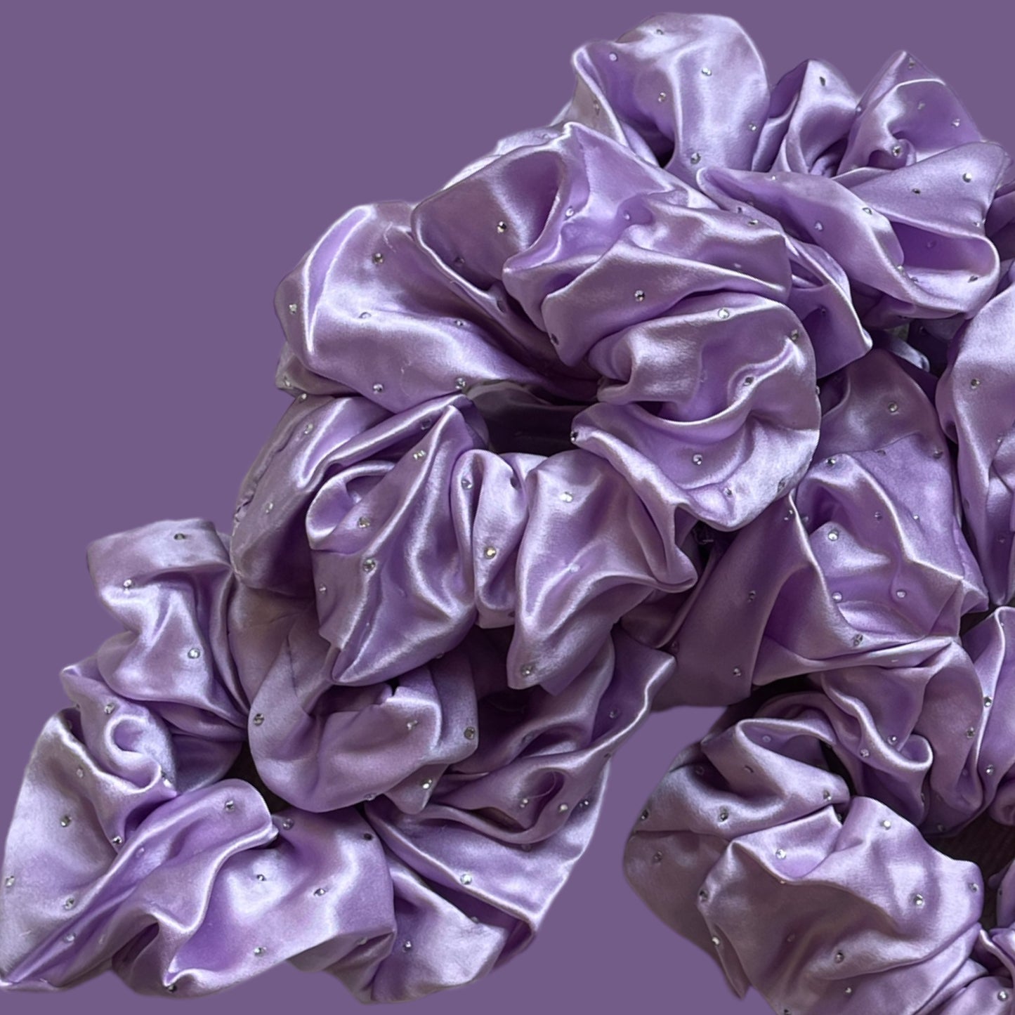 silk bling scrunchie LILAC