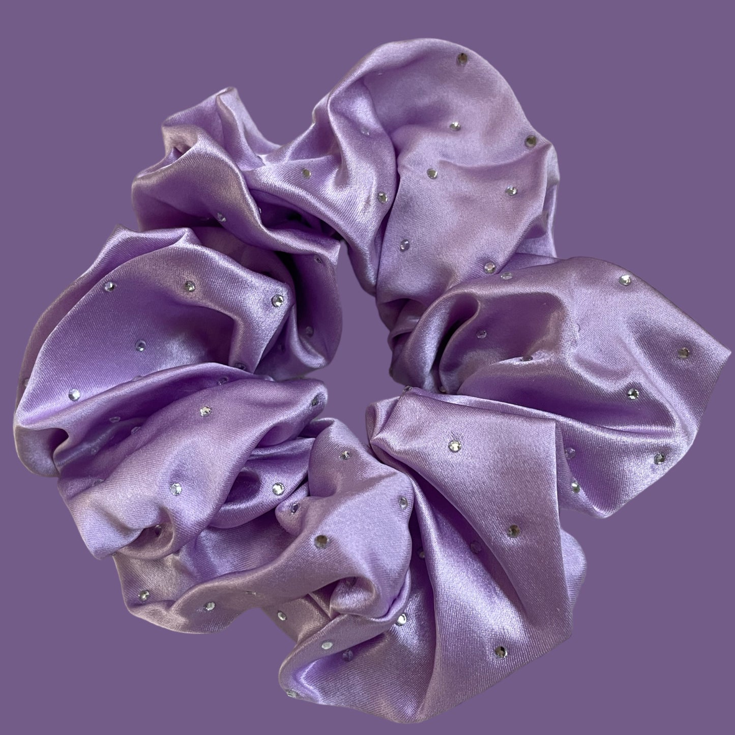 silk bling scrunchie LILAC